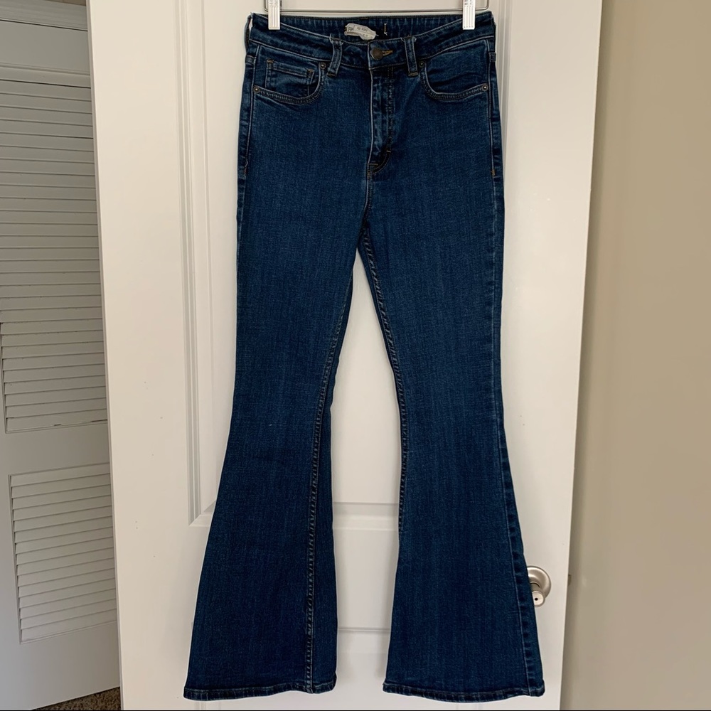 Free People High Rise Flare Jeans Size w27